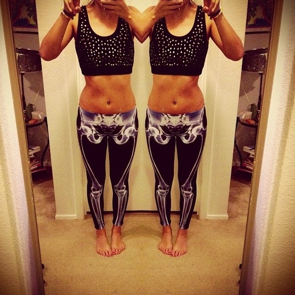 Skeleton X-ray leggings! Worn once!