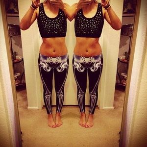 Skeleton X-ray leggings! Worn once!