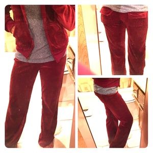 Velour sweatsuit(maroon) ** price cut**