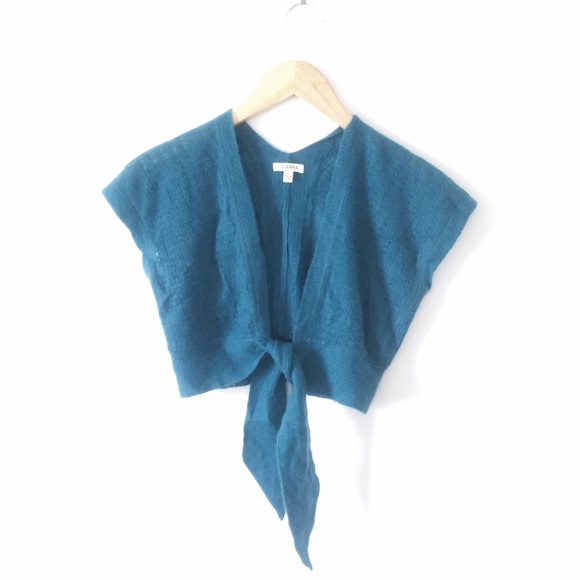 💥Sale!💥 Generra Teal Tie Front CASHMERE Bolero