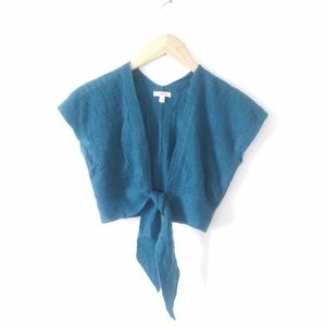 💥Sale!💥 Generra Teal Tie Front CASHMERE Bolero