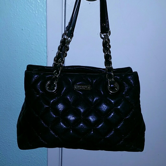 Authentic Kate Spade Gold Coast Black Quilted Bag