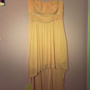 Hi-low blush color dress