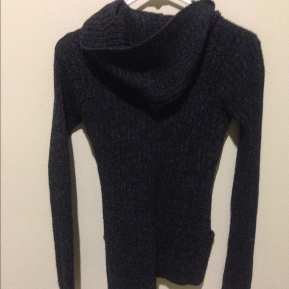 Grey Woolish jacket size Small with hoodie - Picture 2 of 2