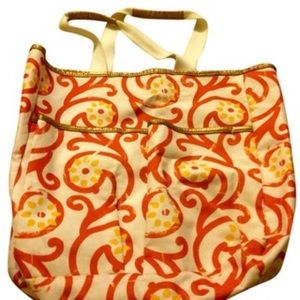 Estée Lauder Orange, Yellow, and Gold Beach Tote
