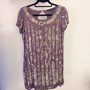 ✨Host Pick✨French Connection sequin T-shirt dress