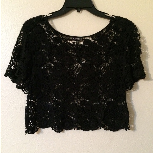 Black Crochet crop top