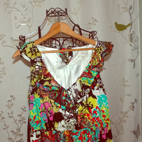 ECI Floral Print Dress - Fully Lined