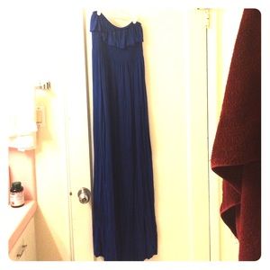 Royal blue cotton maxi dress
