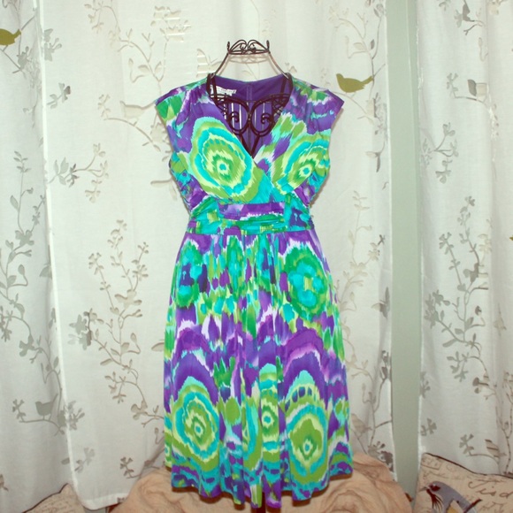 Maggy London - Tie-dye Fit and Flare Dress