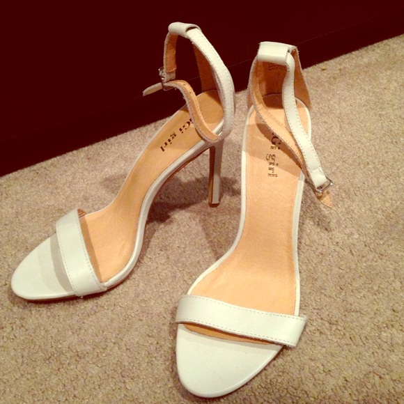 White strappy heel