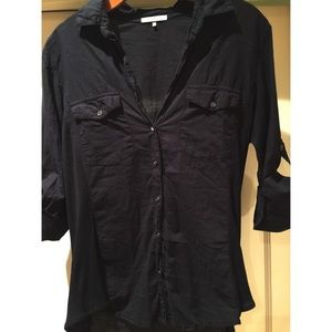 James Perse 3/4 Sleeve Button Front Shirt
