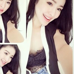 Coat jacket white black elegant tops blazers