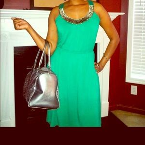 Embellished high low dress