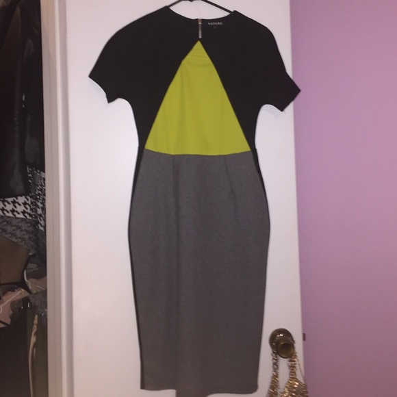 Color block pencil dress
