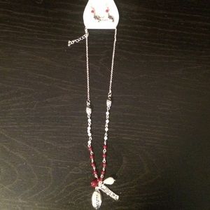 Necklace and earring set.