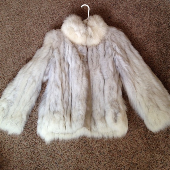 Vintage silver fox fur coat