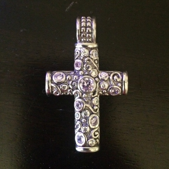 Silver and CZ cross