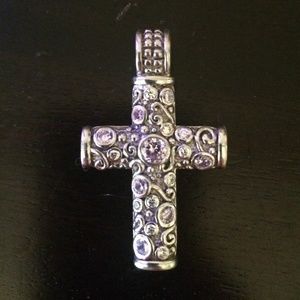 Silver and CZ cross