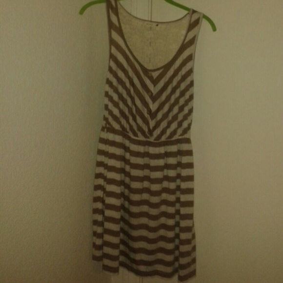 Mine Women's DRESS M Mocha and Tan LOOK AT PICS