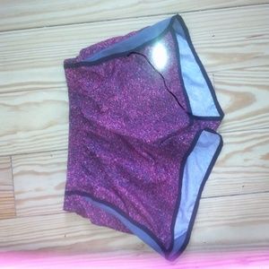 Grey and pink running shorts