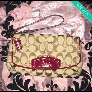 Authentic COACH large wristlet. Like new