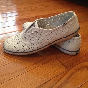 Size 9 White Keds Slipon Sneakers