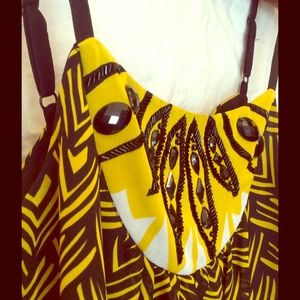 NWOT Nicole Miller Sheer Print Top