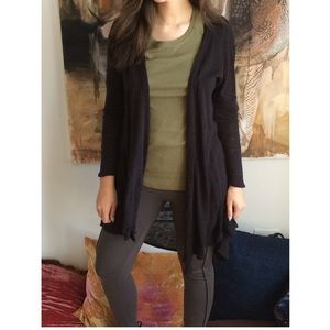 H&M Black Open High Low Cardigan Medium