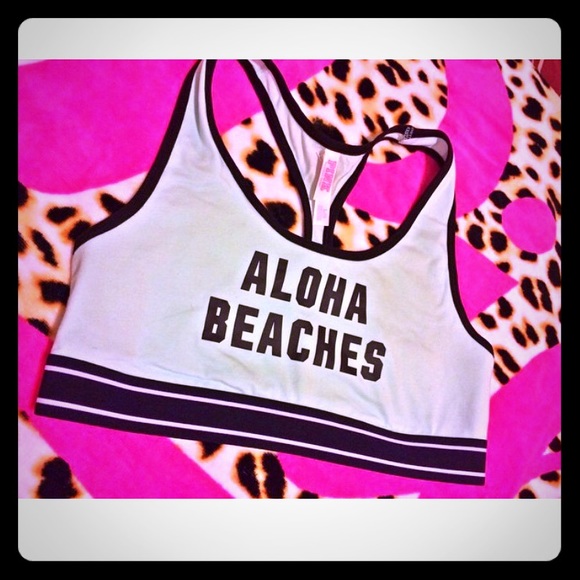 Aloha beaches Victoria secret pink sports bra