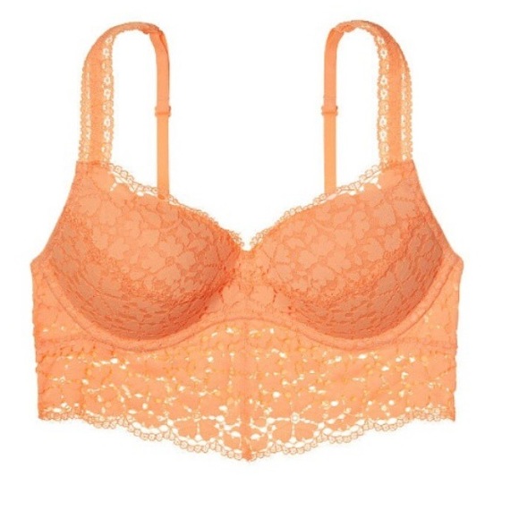 Victoria secret orange push up bralette from pink