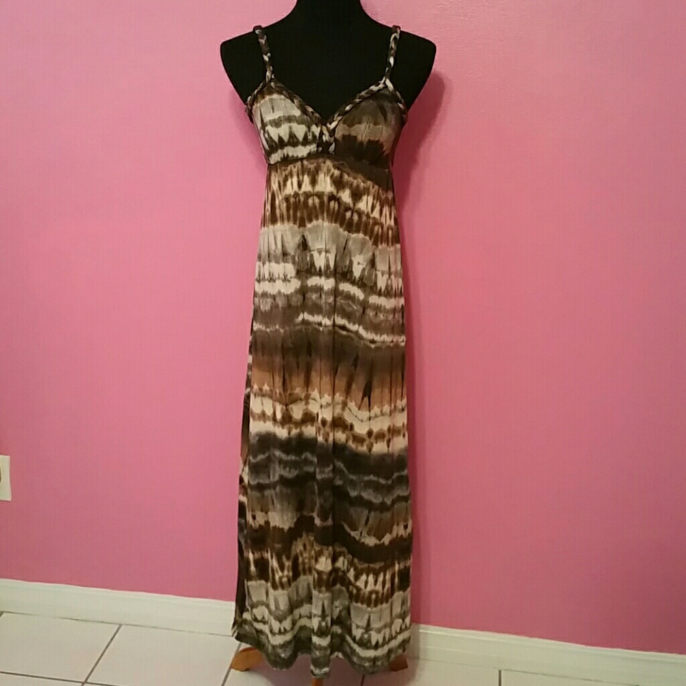 Moa Moa Dip Tie Dye Maxi Dress