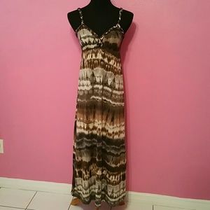 Moa Moa Dip Tie Dye Maxi Dress