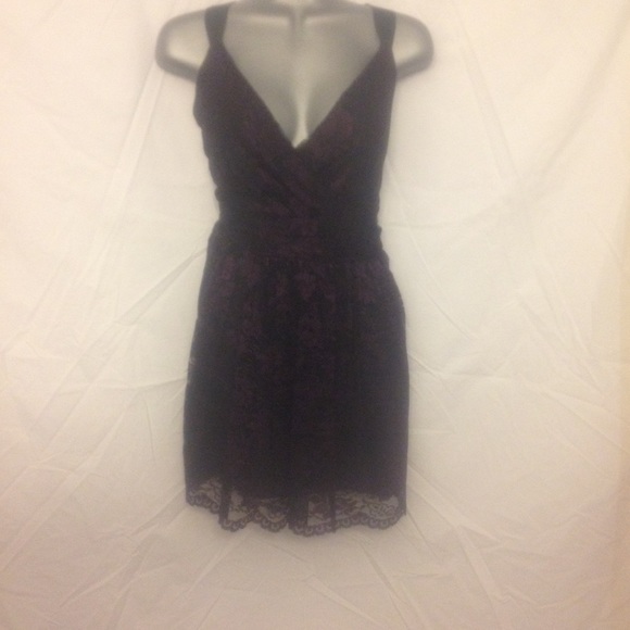 Sexy DKNYC black and purple lace shirt