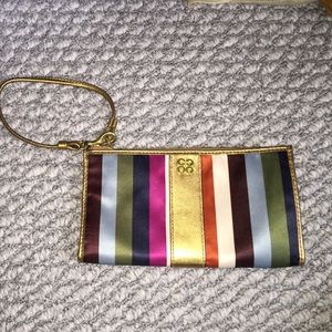 Coach legacy stripe wristlet