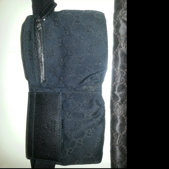 Gucci black mini messenger bag