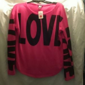 Pink sweat shirt