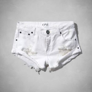 One Teaspoon Bandits Shorts in Worn White