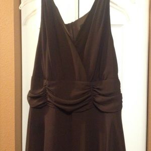 Brown flowing cocktail Length dress