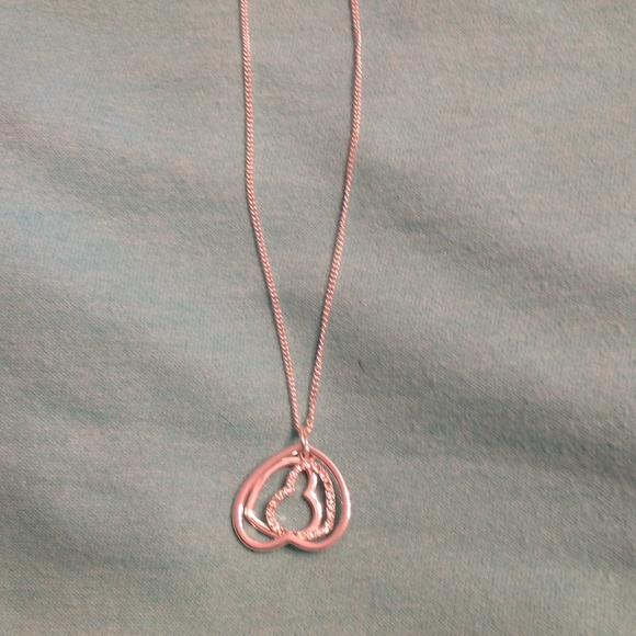 Three heart silver-tone necklace - Picture 1 of 1