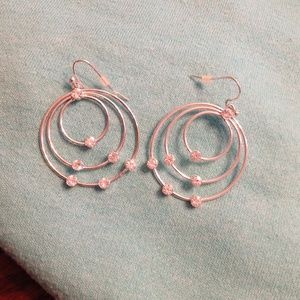 Silver sparkly earrings