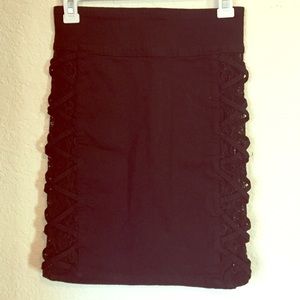 Silence+ Noise black skirt size small lace detail