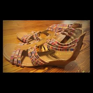 Madden Girl Aztec print sandal wedge