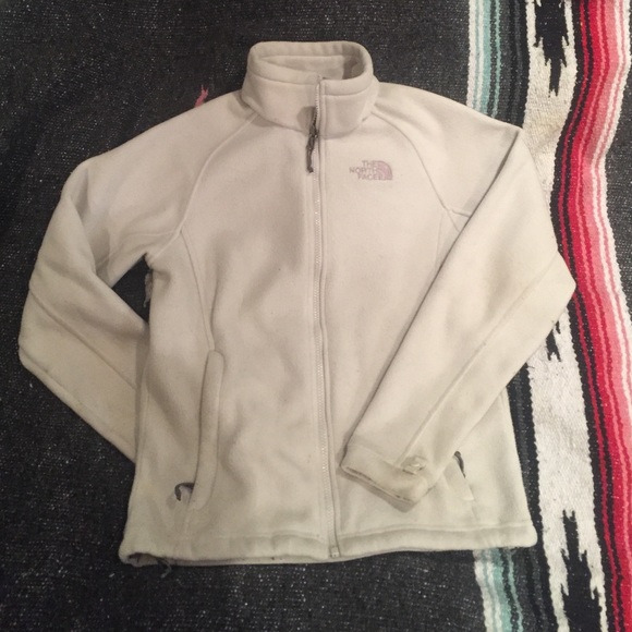 WHITE NORTH FACE FLEECE