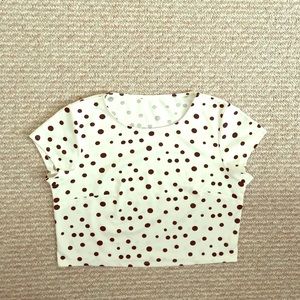 A mid waisted short sleeve top.