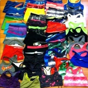 LOOKING FOR NIKE PRO XS SHORTS AND SPORTS BRAS!!!