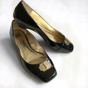 💯Authentic Anne Klein Black Patent Heels iFlex