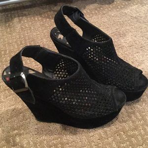 Madden Girl Black Wedges