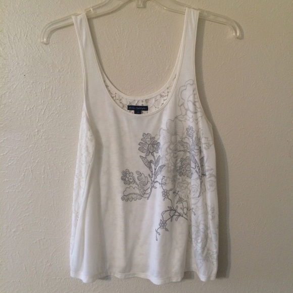 Cream tank and top