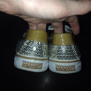 Gold Sequined Sperrys!